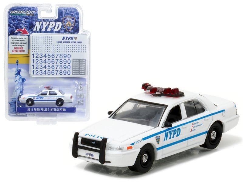 2011 ford crown victoria police new york police department (nypd) with nypd squad number decal sheet hobby exclusive 1/64 diecast model car by greenlight 2011 ford crown victoria police new york police department (nypd) with nypd squad number decal sheet hobby exclusive 1/64 diecast model car by greenlight