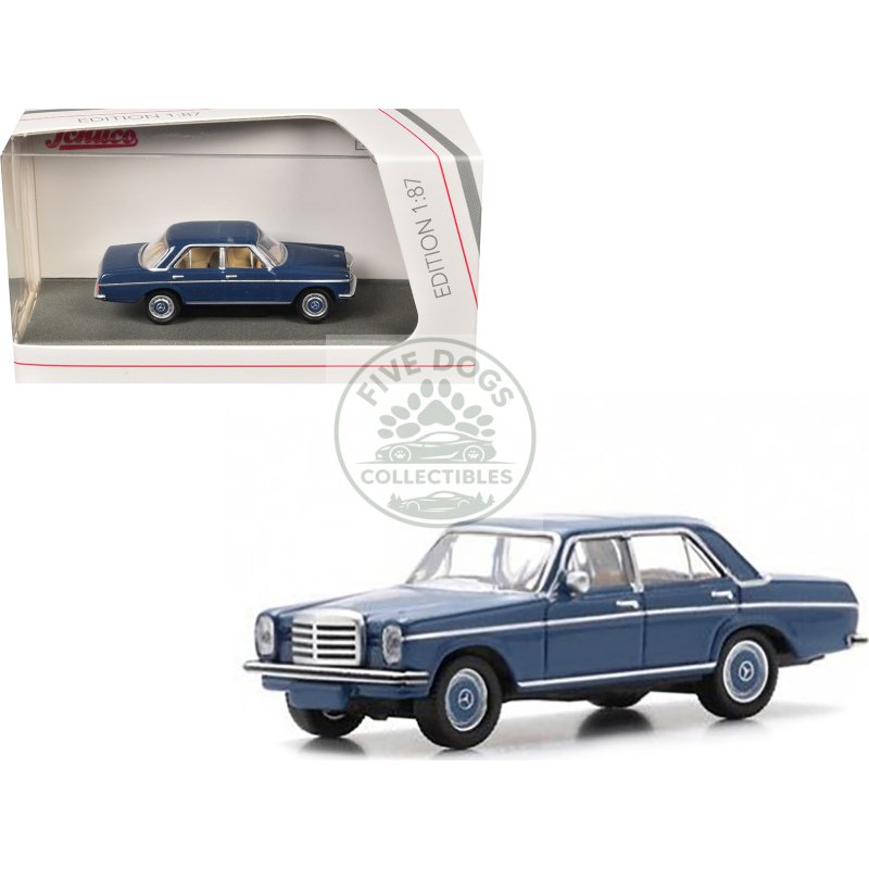 mercedes benz /8 (w114) sedan blue 1/87 (ho) diecast model car by schuco