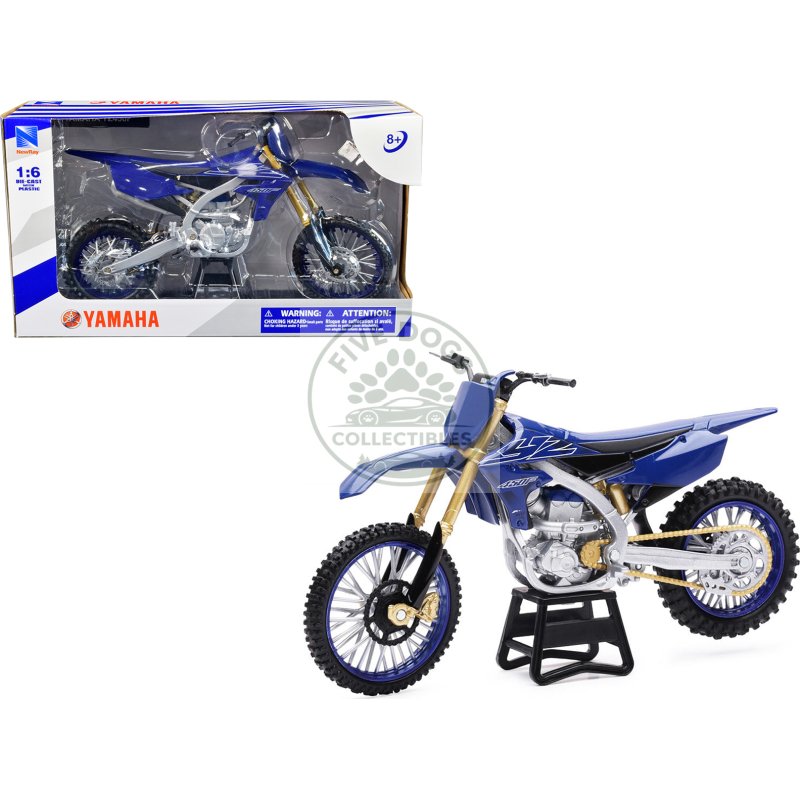 yamaha yz450f dirt bike motorcycle blue and black 1/6 diecast model by new ray