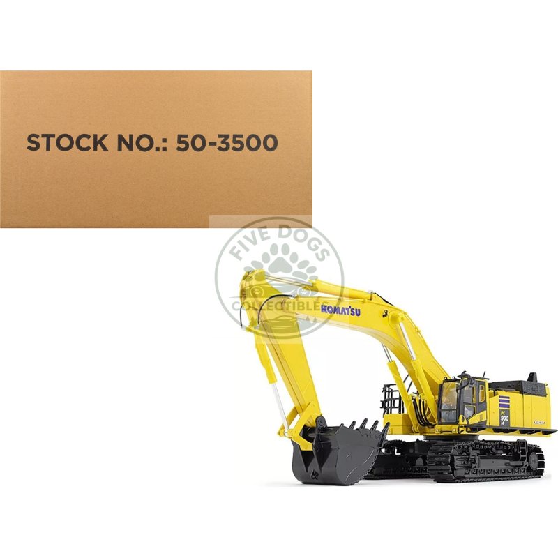 komatsu pc900lc 11 excavator yellow 1/50 diecast model by first gear