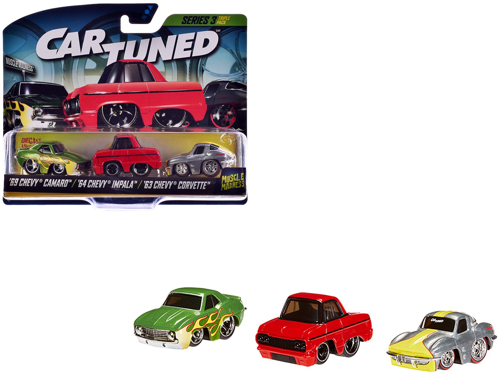 "lowriders" series 3 chevrolet triple pack set of 3 cars diecast model cars by cartuned "lowriders" series 3 chevrolet triple pack set of 3 cars diecast model cars by cartuned