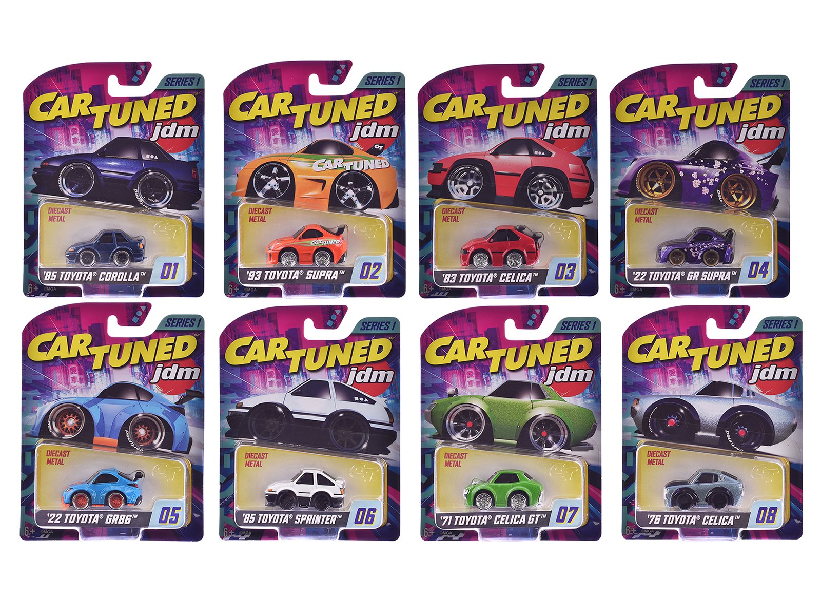 jdm tuners series 1 set of 8 pieces diecast model cars by cartuned jdm tuners series 1 set of 8 pieces diecast model cars by cartuned