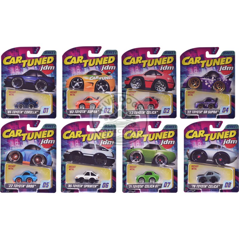 jdm tuners series 1 set of 8 pieces diecast model cars by cartuned
