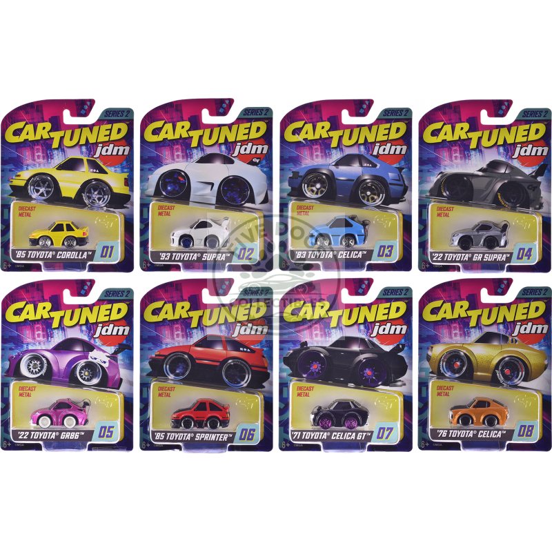jdm tuners series 2 set of 8 pieces diecast model cars by cartuned