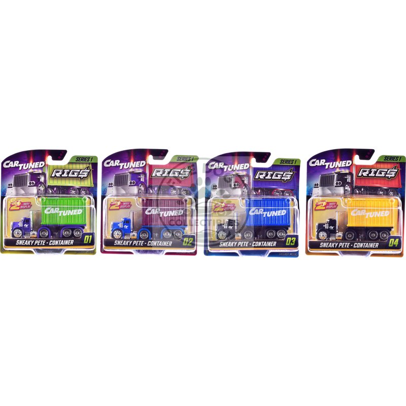 "rigs" container case series 1 set of 4 pieces diecast model cars by cartuned