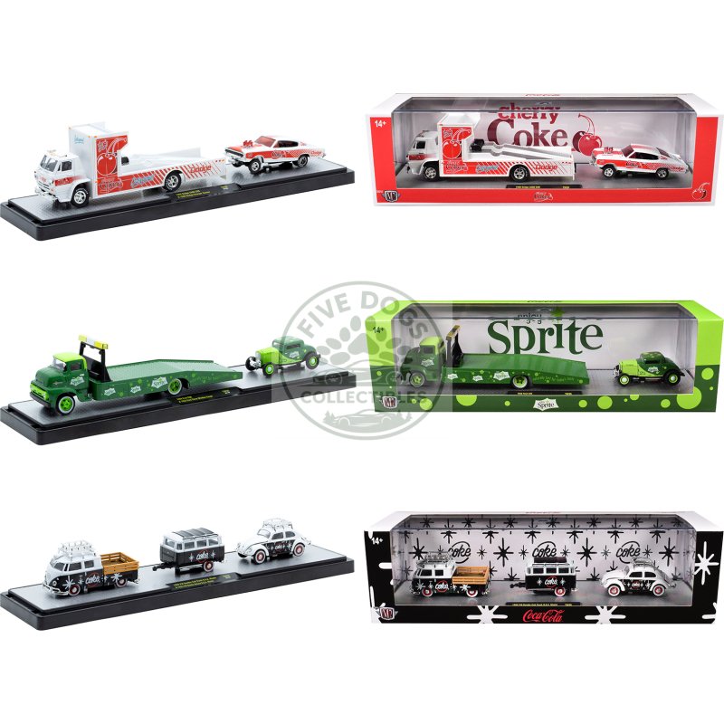 auto haulers "soda" set of 3 pieces release 36 limited edition to 8000 pieces worldwide 1/64 diecast models by m2 machines