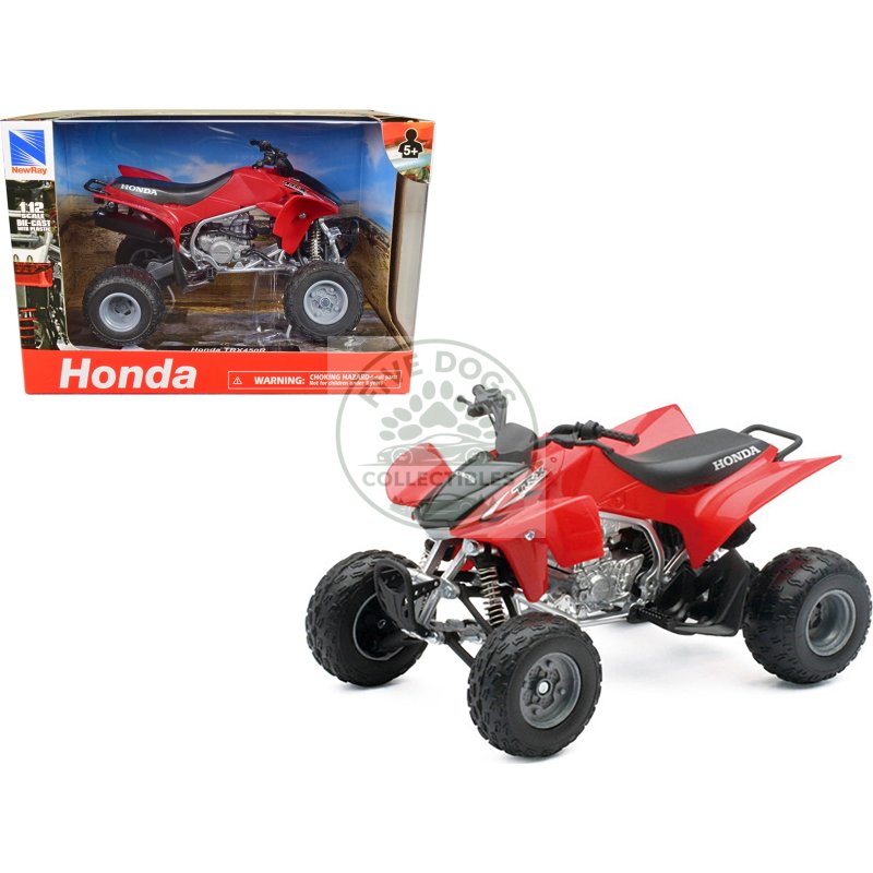 honda trx 450r atv red 1/12 diecast motorcycle model by new ray