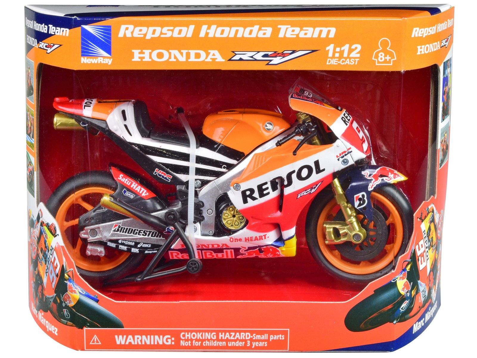 honda rc213v motorcycle #93 marc marquez "repsol honda team" motogp (2015) 1/12 diecast model by new ray honda rc213v motorcycle #93 marc marquez "repsol honda team" motogp (2015) 1/12 diecast model by new ray