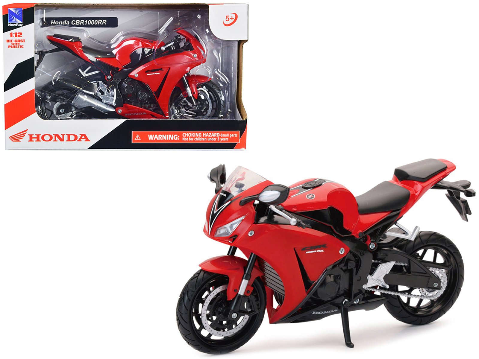 honda cbr 1000rr motorcycle red and black 1/12 diecast model by new ray honda cbr 1000rr motorcycle red and black 1/12 diecast model by new ray