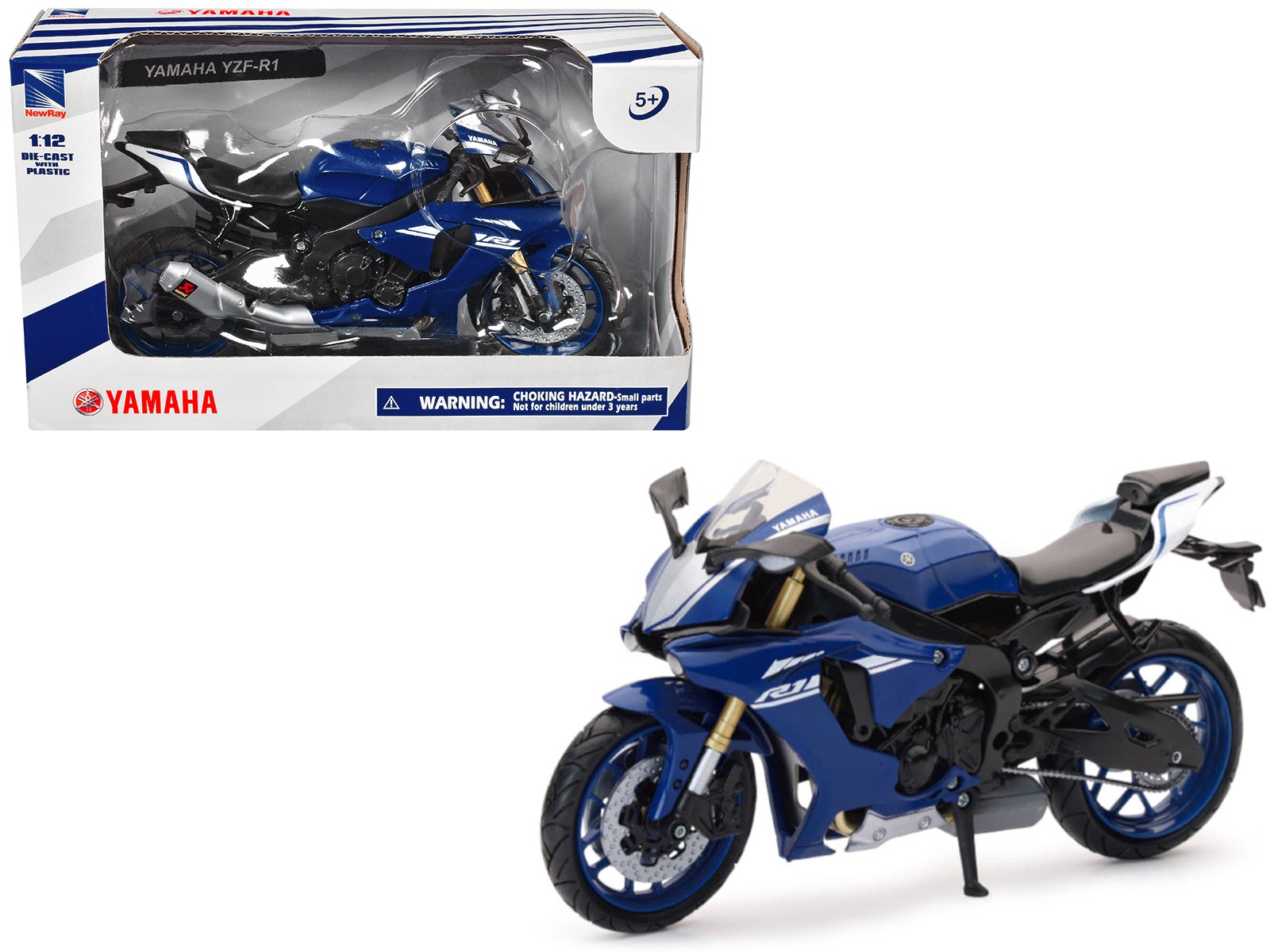 yamaha yzf r1 motorcycle blue 1/12 diecast model by new ray yamaha yzf r1 motorcycle blue 1/12 diecast model by new ray