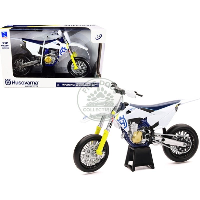 husqvarna fs450 white and blue 1/12 diecast motorcycle model by new ray