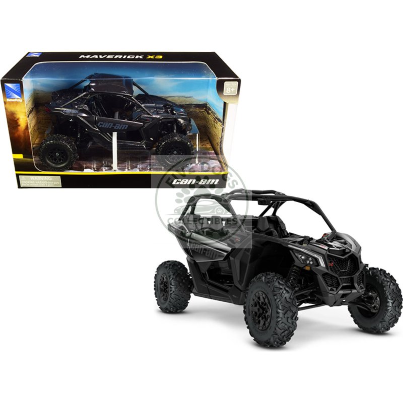 can am maverick x3 atv triple black 1/18 diecast model by new ray