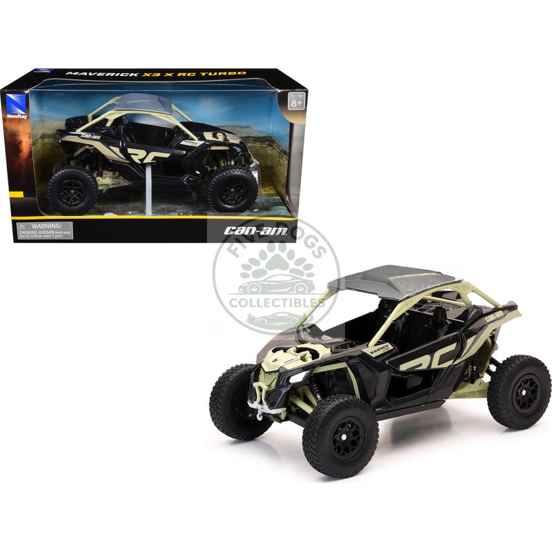 can am maverick x3 xrc turbo atv tan and black with silver top cast 1/18 diecast model by new ray