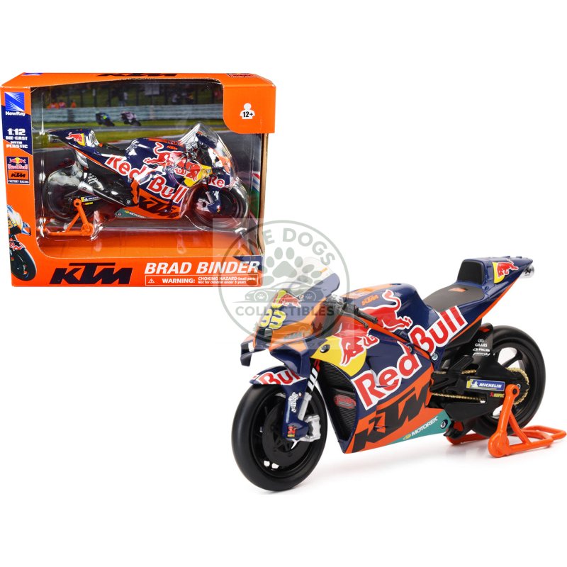 ktm rc16 motorcycle #33 brad binder motogp "red bull ktm factory racing" 1/12 diecast model by new ray