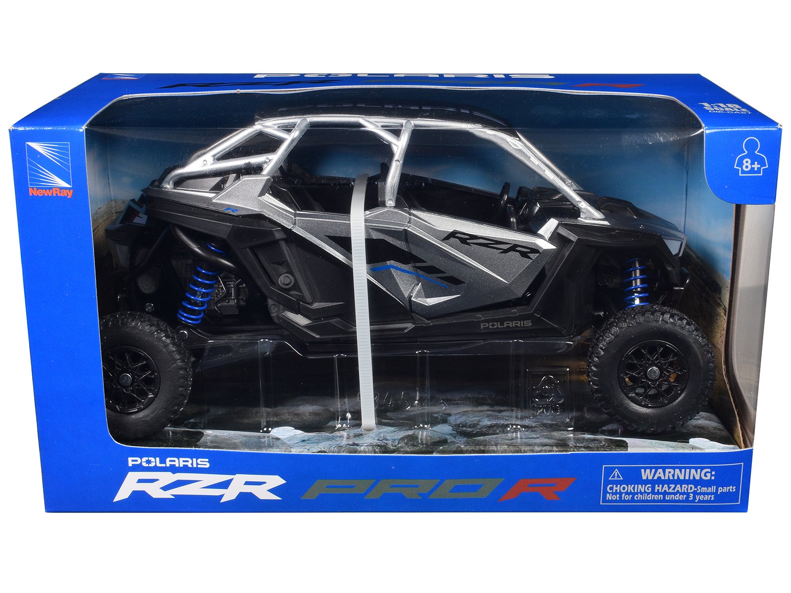polaris rzr pro r utv silver metallic and black 1/18 diecast model by new ray polaris rzr pro r utv silver metallic and black 1/18 diecast model by new ray