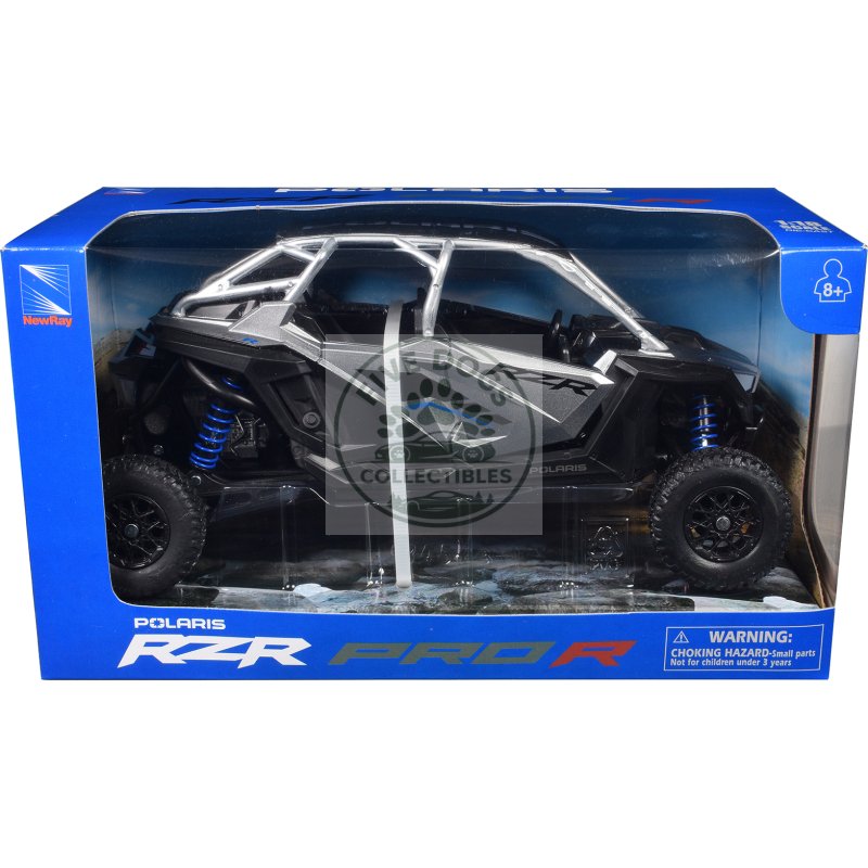 polaris rzr pro r utv silver metallic and black 1/18 diecast model by new ray
