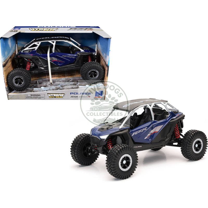 polaris rzr pro r utv blue with black top "xtreme off road" series 1/18 diecast model by new ray
