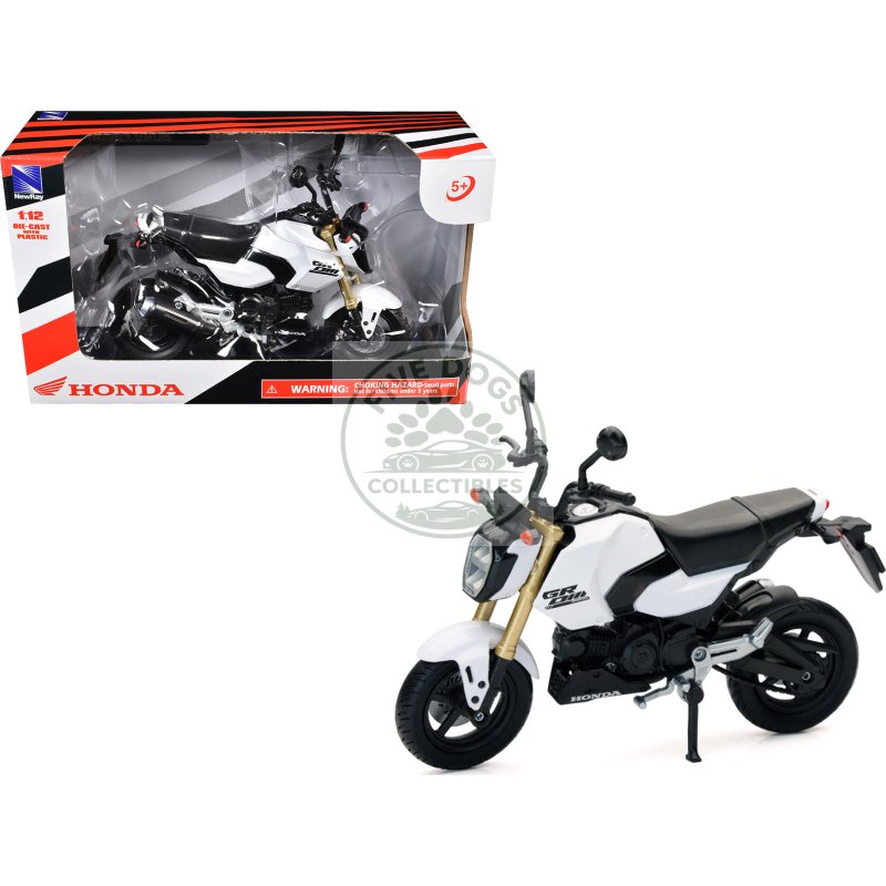 honda grom motorcycle white 1/12 diecast model by new ray