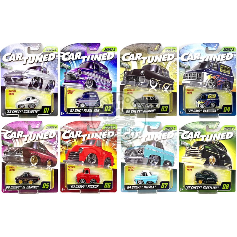 "mainline" 2025 series 5 set of 8 pieces diecast model cars by cartuned
