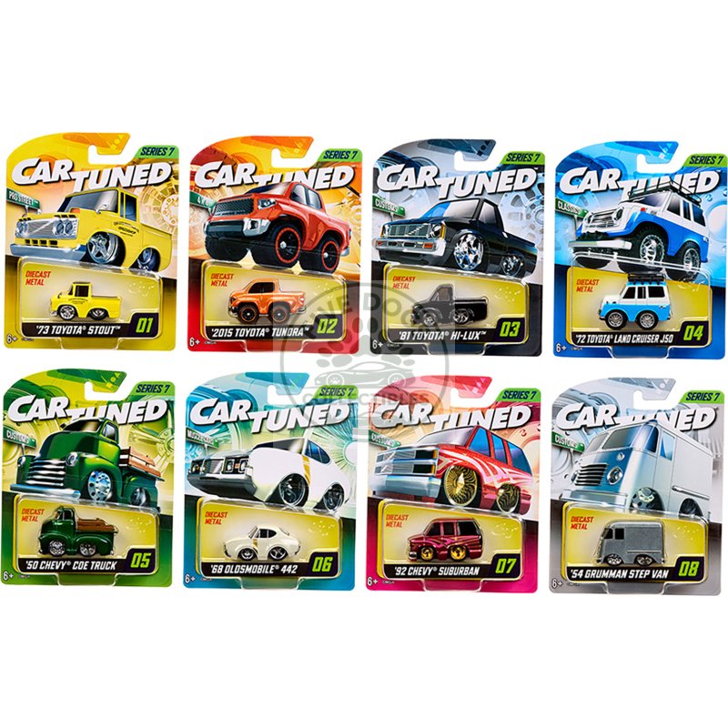 "mainline" 2025 series 7 set of 8 pieces diecast model cars by cartuned