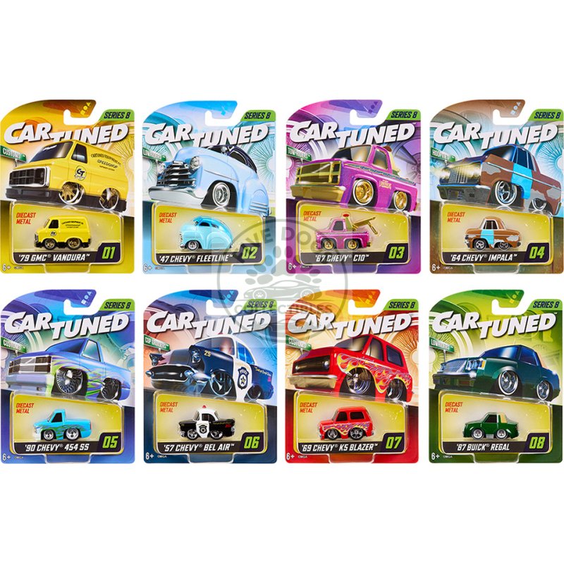 "mainline" 2025 series 8 set of 8 pieces diecast model cars by cartuned