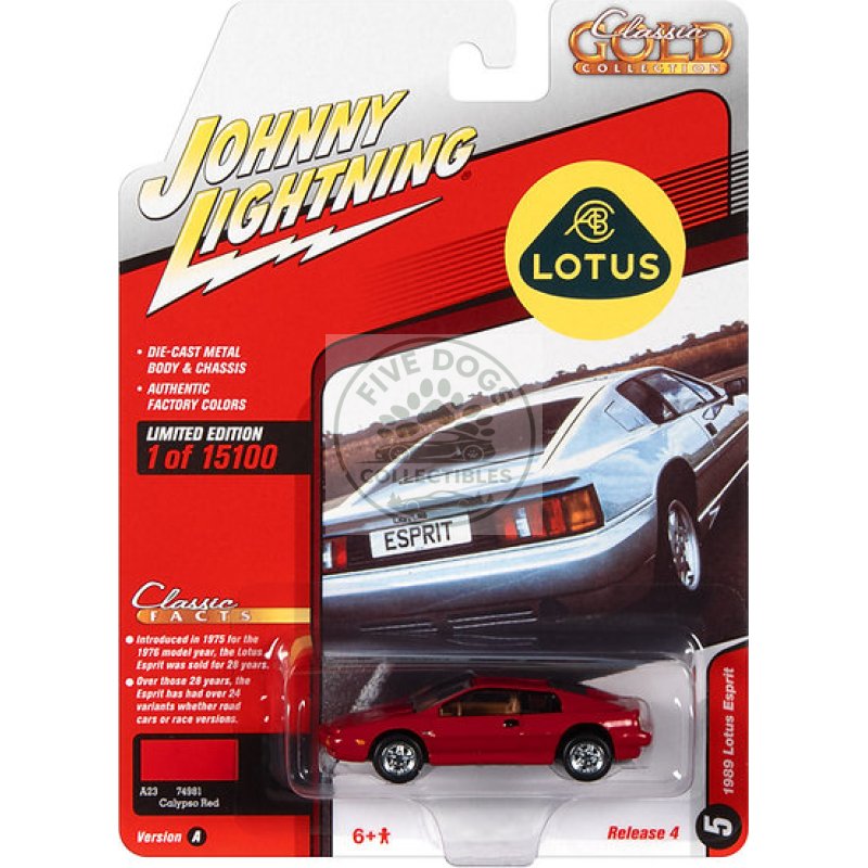 johnny lightning 1989 lotus esprit classic gold series diecast model