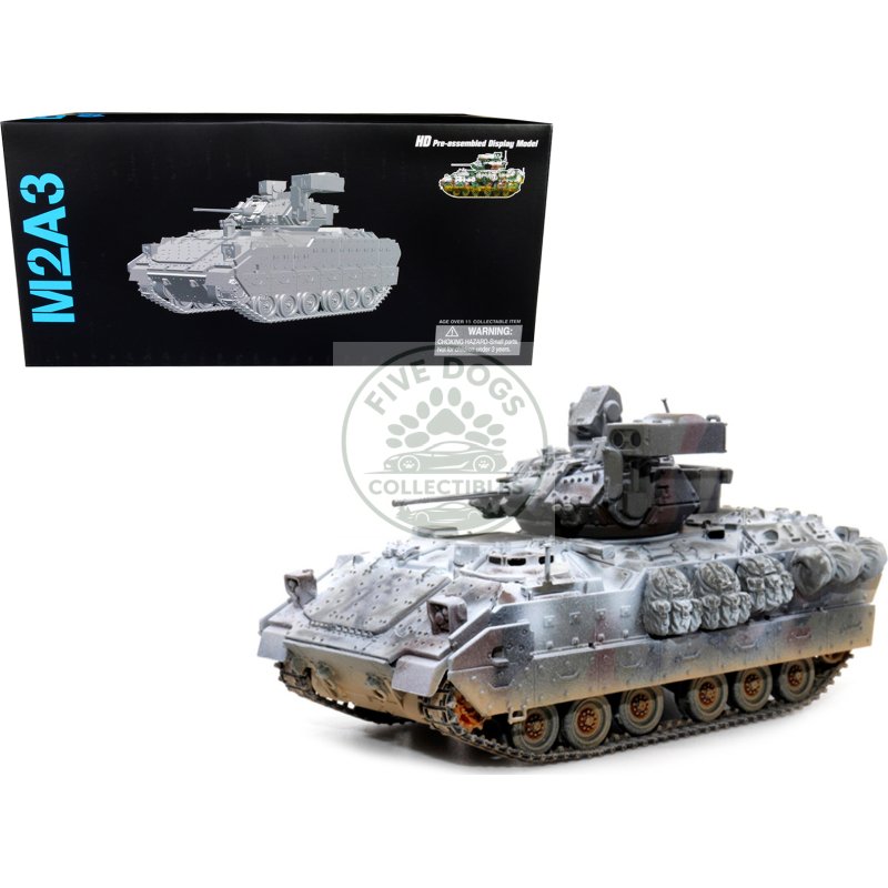 united states m2a3 bradley ifv (infantry fighting vehicle) camouflage (snowy version) "neo dragon armor" series 1/72 plastic model by dragon models