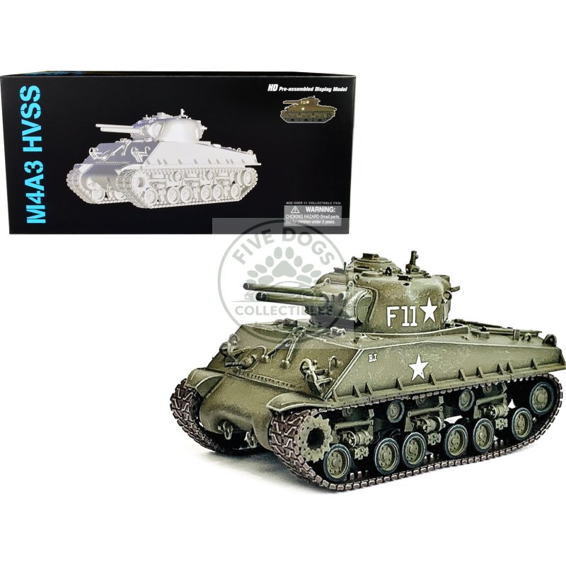 united states m4a3 hvss poa cws h5 flamethrower tank olive drab f11 "korea" (1951) "neo dragon armor" series 1/72 plastic model by dragon models