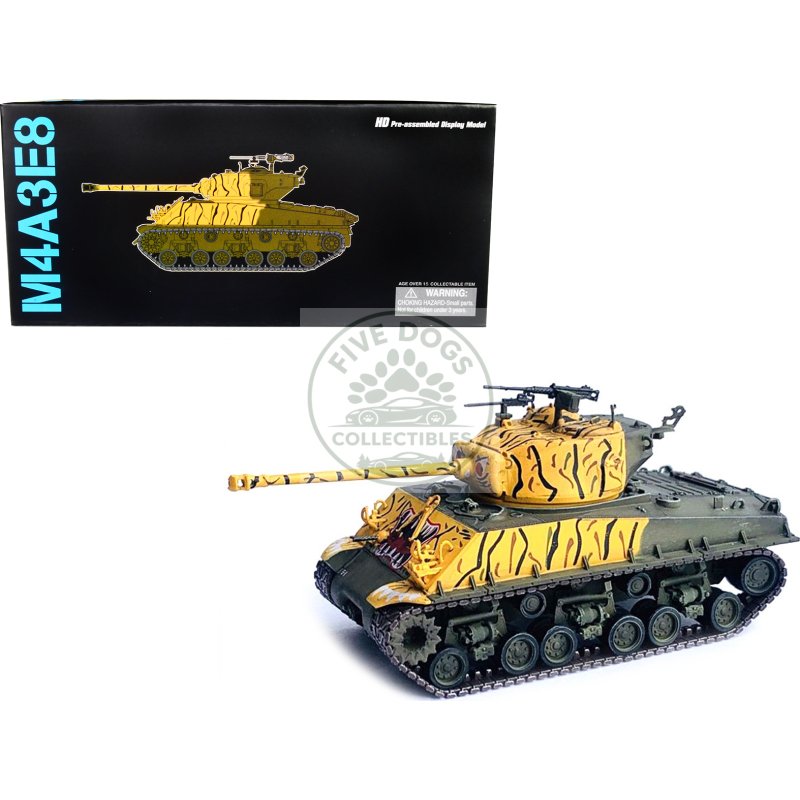 united states m4a3e8 sherman "tiger face" tank "24th infantry div. korea" (1951) "neo dragon armor" series 1/72 plastic model by dragon models