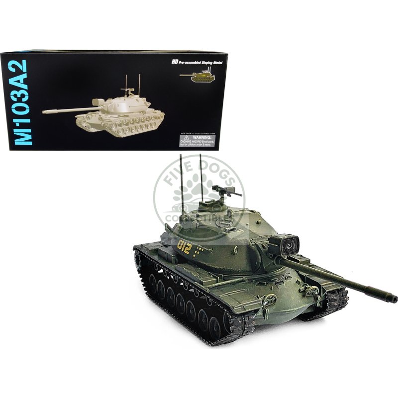 united states m103a2 heavy tank d12 olive drab "neo dragon armor" series 1/72 plastic model by dragon models