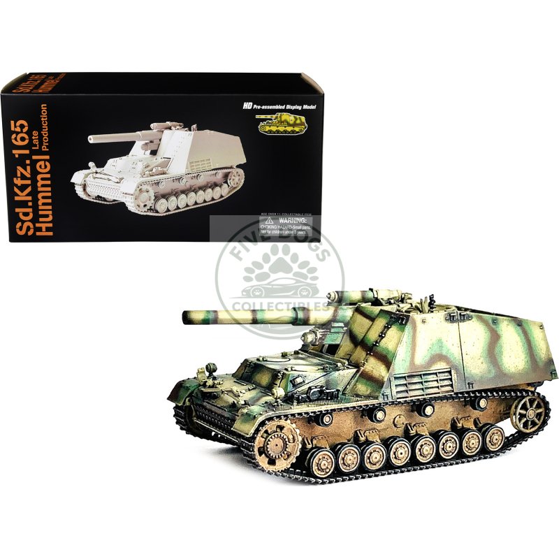 german sd.kfz.165 hummel self propelled gun #313 "late production german army" "neo dragon armor" series 1/72 plastic model by dragon models
