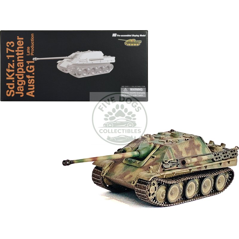 germany sd.kfz.173 jagdpanther ausf.g1 late production tank "spz.jg.abt.654 france" (1944) "neo dragon armor" series 1/72 plastic model by dragon models
