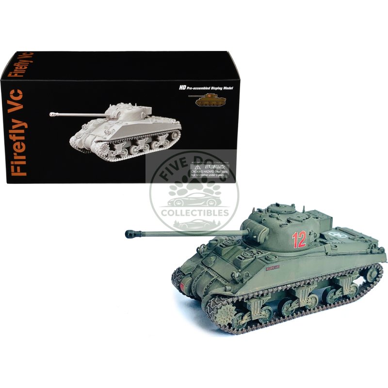 british sherman firefly vc tank #12 "3 troop a sqd. northamptonshire yeomanry france" (1944) "neo dragon armor" series 1/72 plastic model by dragon models