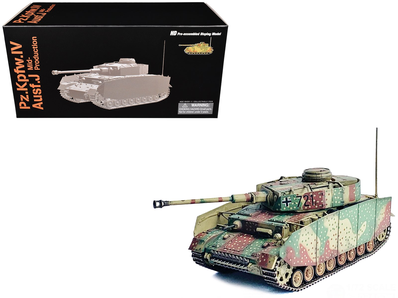 germany pz.kpfw.iv ausf.j mid production tank "#721 western front" (1944) "neo dragon armor" series 1/72 plastic model by dragon models germany pz.kpfw.iv ausf.j mid production tank "#721 western front" (1944) "neo dragon armor" series 1/72 plastic model by dragon models
