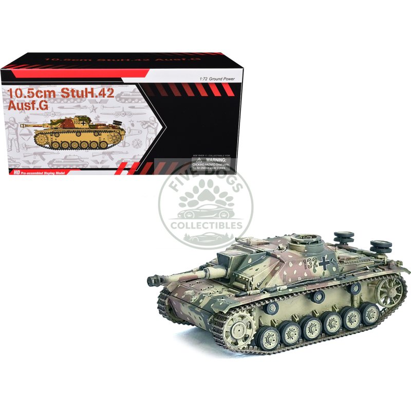 germany 10.5cm stuh.42 ausf. g tank "unidentified unit ardennes" (1944) "neo dragon armor" series 1/72 plastic model by dragon models