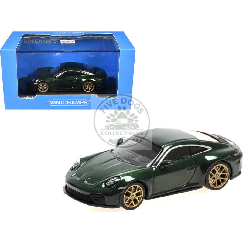 2025 porsche 911 (992.2) gt3 touring green metallic limited edition to 240 pieces worldwide 1/64 diecast model car by minichamps