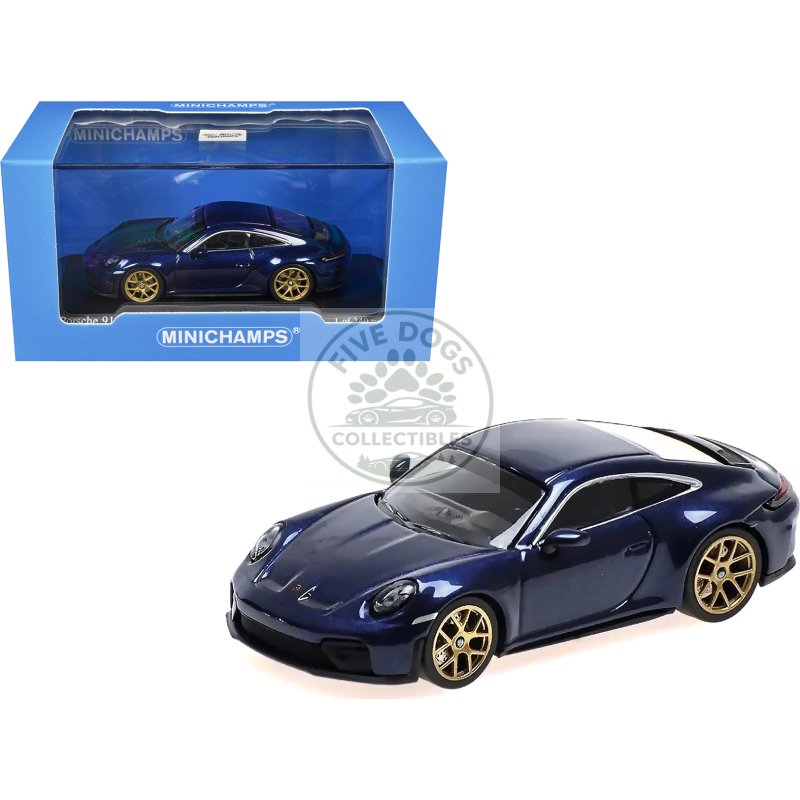 2025 porsche 911 (992.2) gt3 touring blue metallic limited edition to 240 pieces worldwide 1/64 diecast model car by minichamps