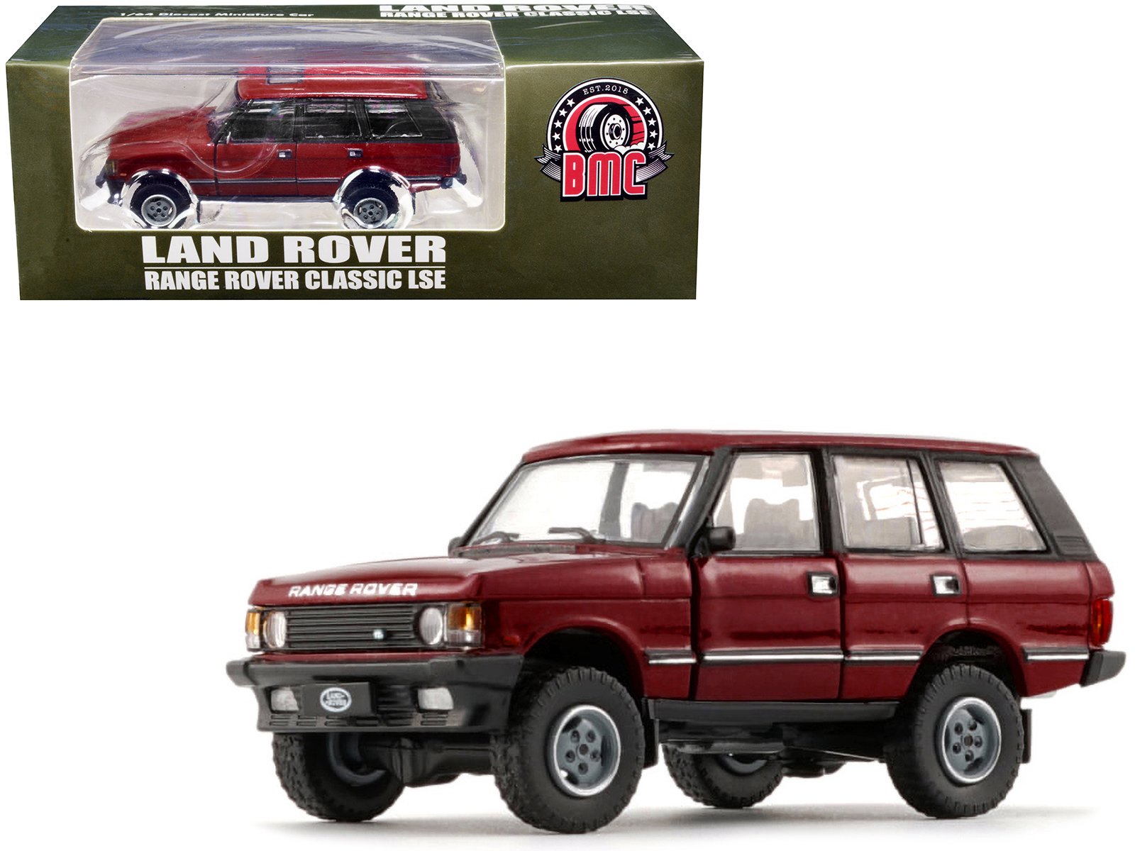 land rover range rover classic lse rhd (right hand drive) red with sunroof with extra wheels 1/64 diecast model car by bm creations land rover range rover classic lse rhd (right hand drive) red with sunroof with extra wheels 1/64 diecast model car by bm creations