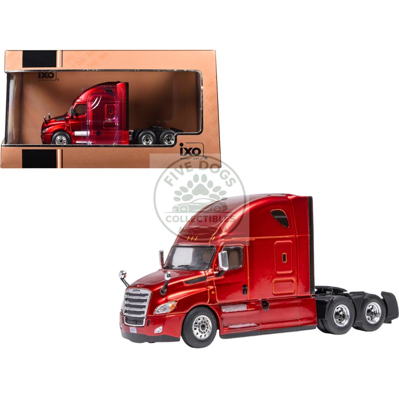 2018 freightliner cascadia truck tractor red metallic 1/64 diecast model by ixo models