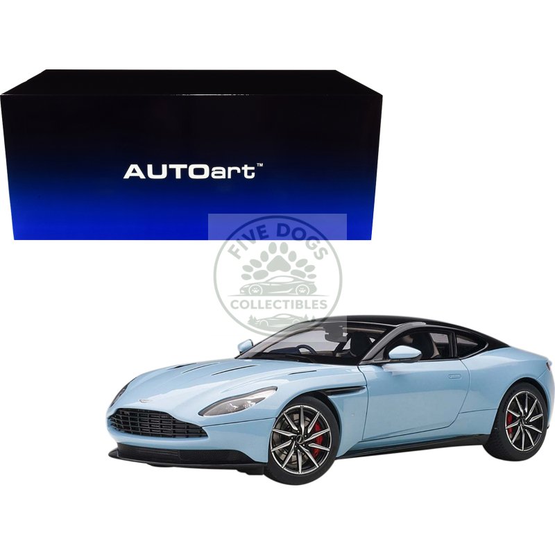 aston martin db11 q frosted glas blue with black top 1/18 model car by autoart