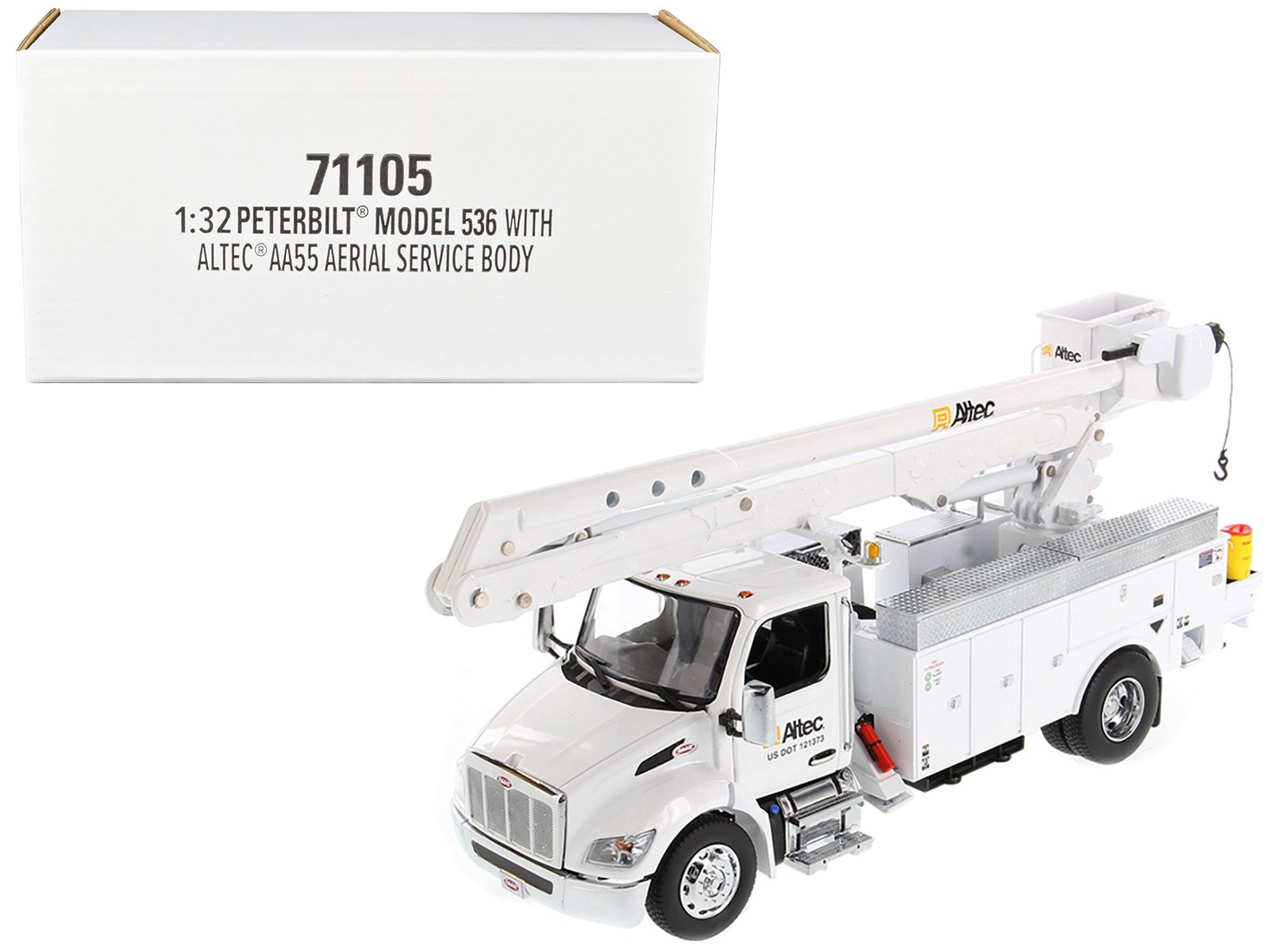 peterbilt 536 truck with altec aa55 aerial service body white "transport series" 1/32 diecast model by diecast masters peterbilt 536 truck with altec aa55 aerial service body white "transport series" 1/32 diecast model by diecast masters