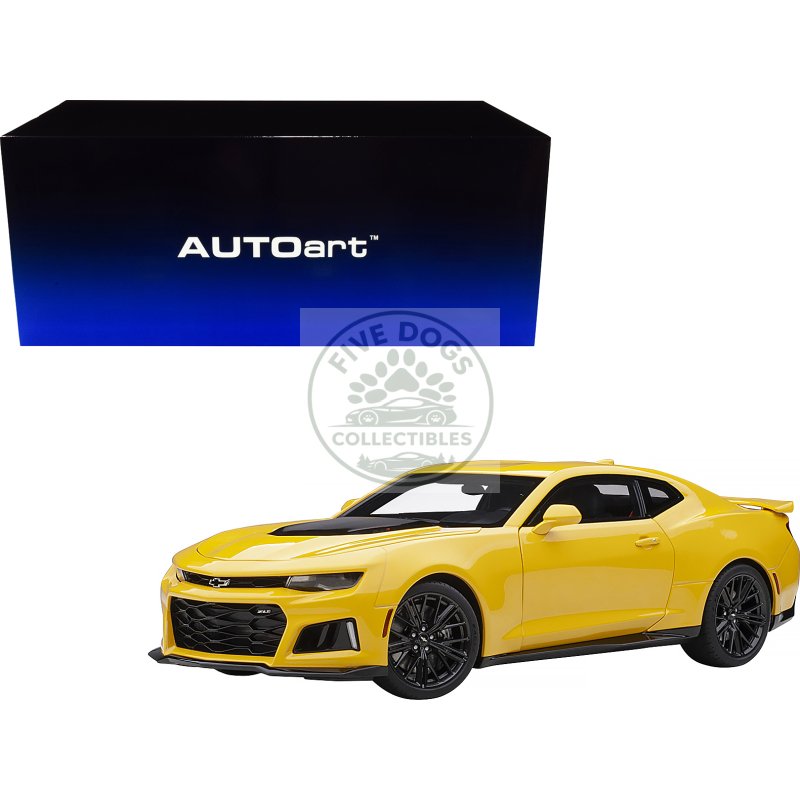chevrolet camaro zl1 bright yellow 1/18 model car by autoart