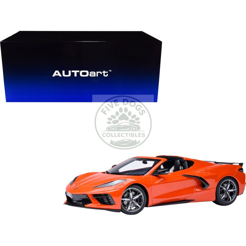 2020 chevrolet corvette c8 stingray sebring orange 1/18 model car by autoart