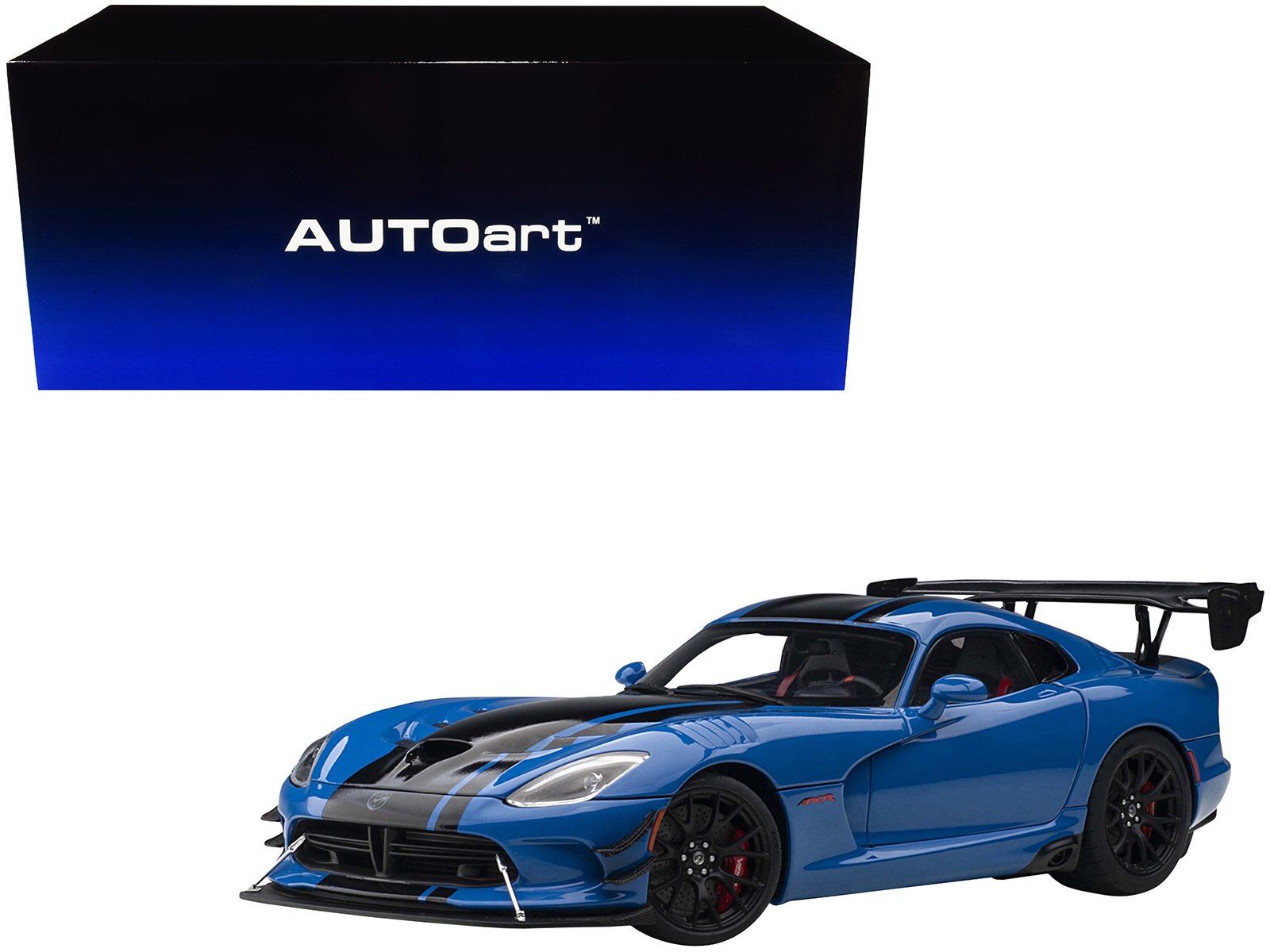 2017 dodge viper acr competition blue with black stripes 1/18 model car by autoart 2017 dodge viper acr competition blue with black stripes 1/18 model car by autoart