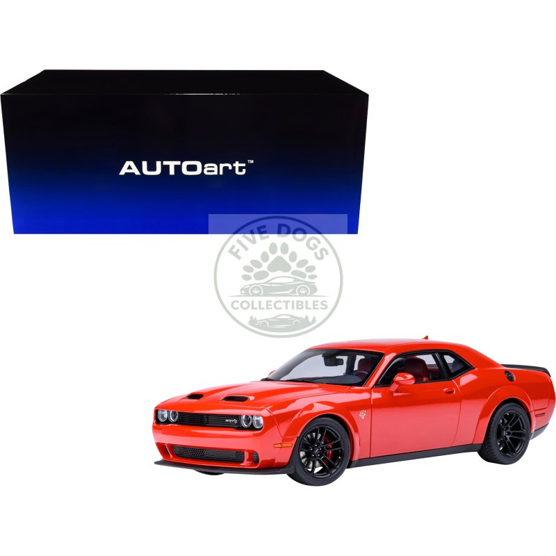 2022 dodge challenger srt jailbreak torred with red interior 1/18 model car by autoart