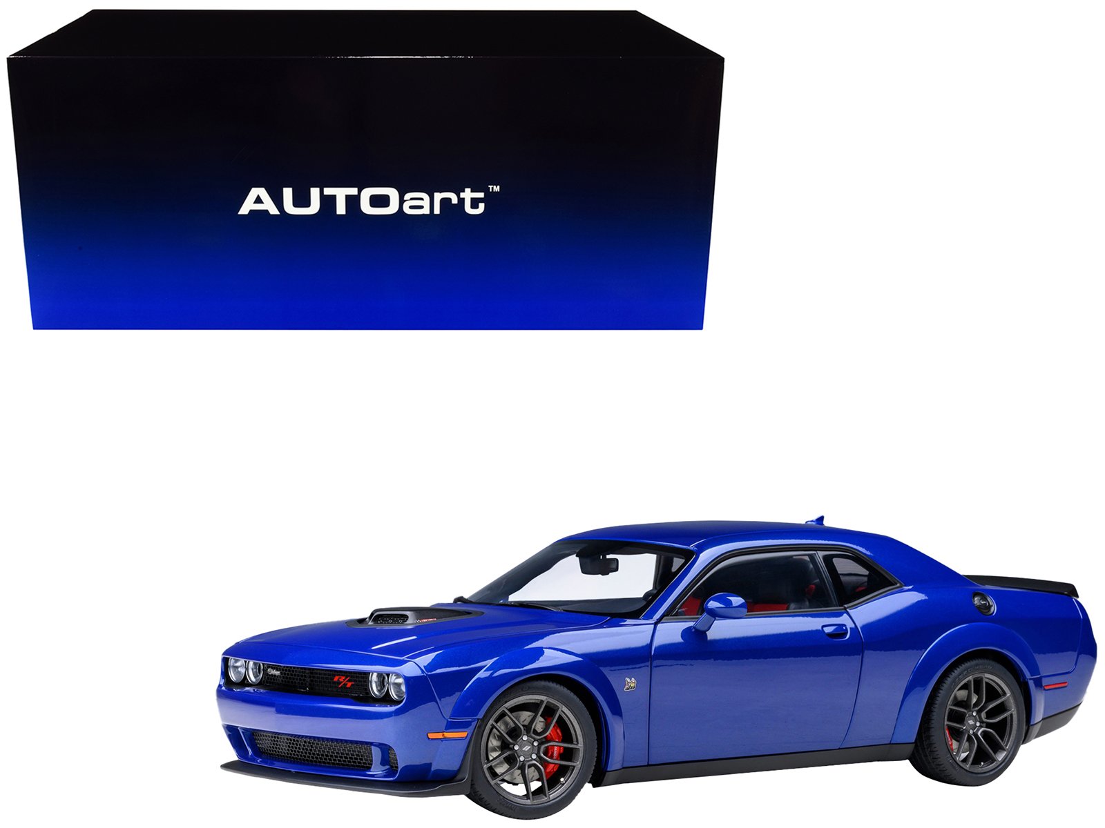 2022 dodge challenger r/t scat pack widebody indigo blue 1/18 model car by autoart 2022 dodge challenger r/t scat pack widebody indigo blue 1/18 model car by autoart