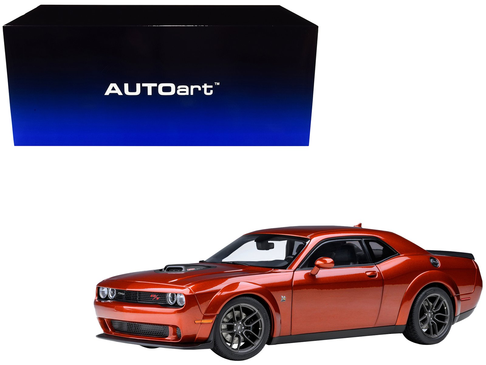 2022 dodge challenger r/t scat pack widebody sinamon stick orange 1/18 model car by autoart 2022 dodge challenger r/t scat pack widebody sinamon stick orange 1/18 model car by autoart