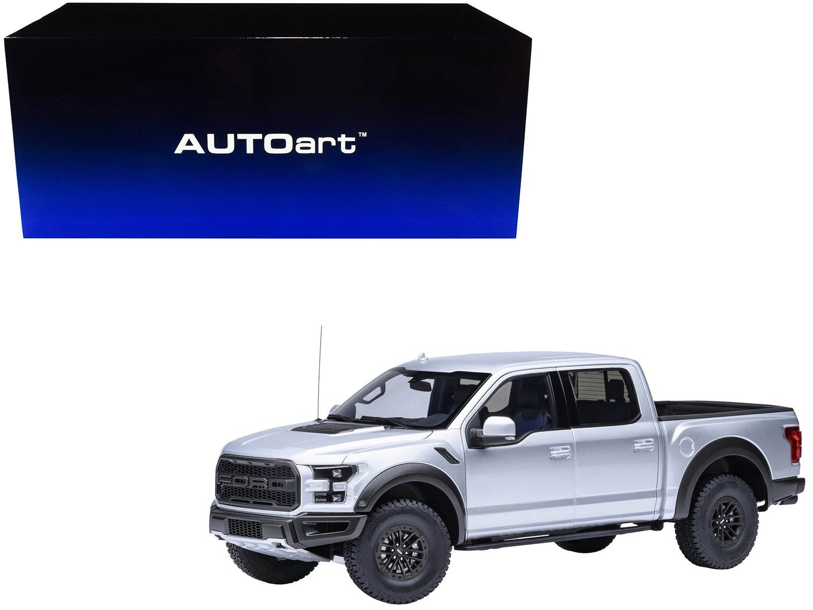 2019 ford f 150 raptor pickup truck ingot silver 1/18 model car by autoart 2019 ford f 150 raptor pickup truck ingot silver 1/18 model car by autoart