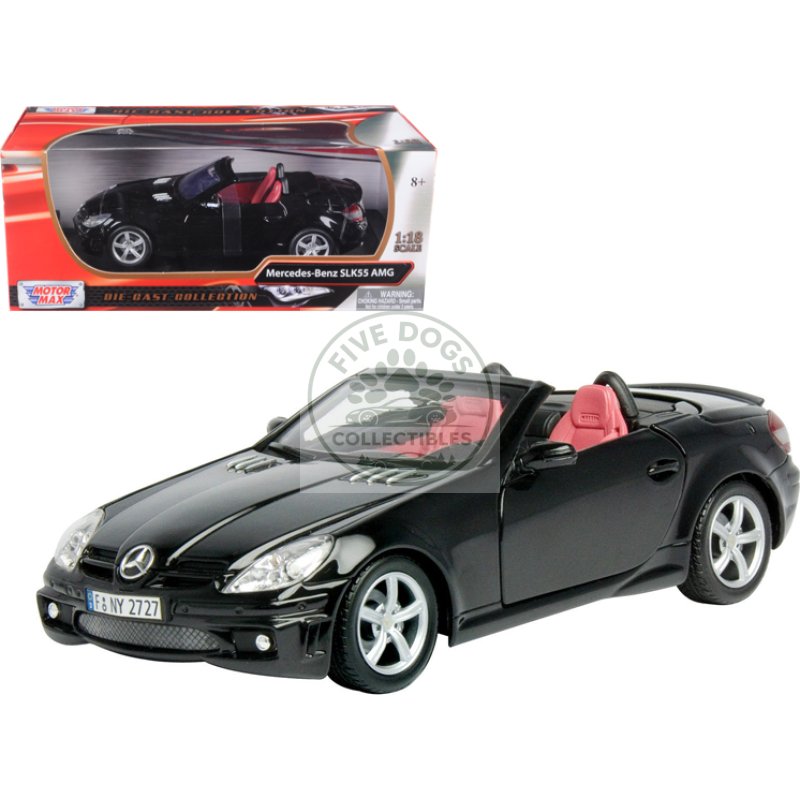 2005 mercedes slk55 amg black 1/18 diecast model car by motormax
