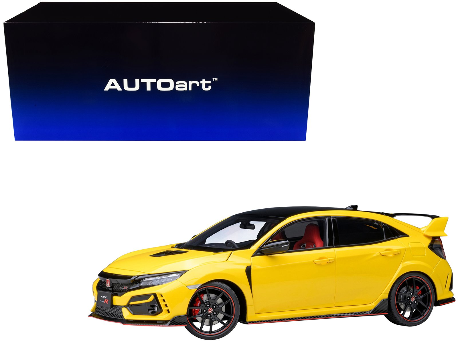 2021 honda civic type r (fk8) rhd (right hand drive) sunlight yellow limited edition 1/18 model car by autoart 2021 honda civic type r (fk8) rhd (right hand drive) sunlight yellow limited edition 1/18 model car by autoart